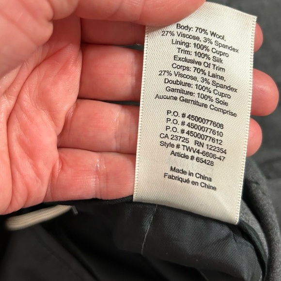 Aritzia Wilfred Jallade Pants Tie Front Heathered Grey High Rise Waist Trousers - Picture 11 of 14